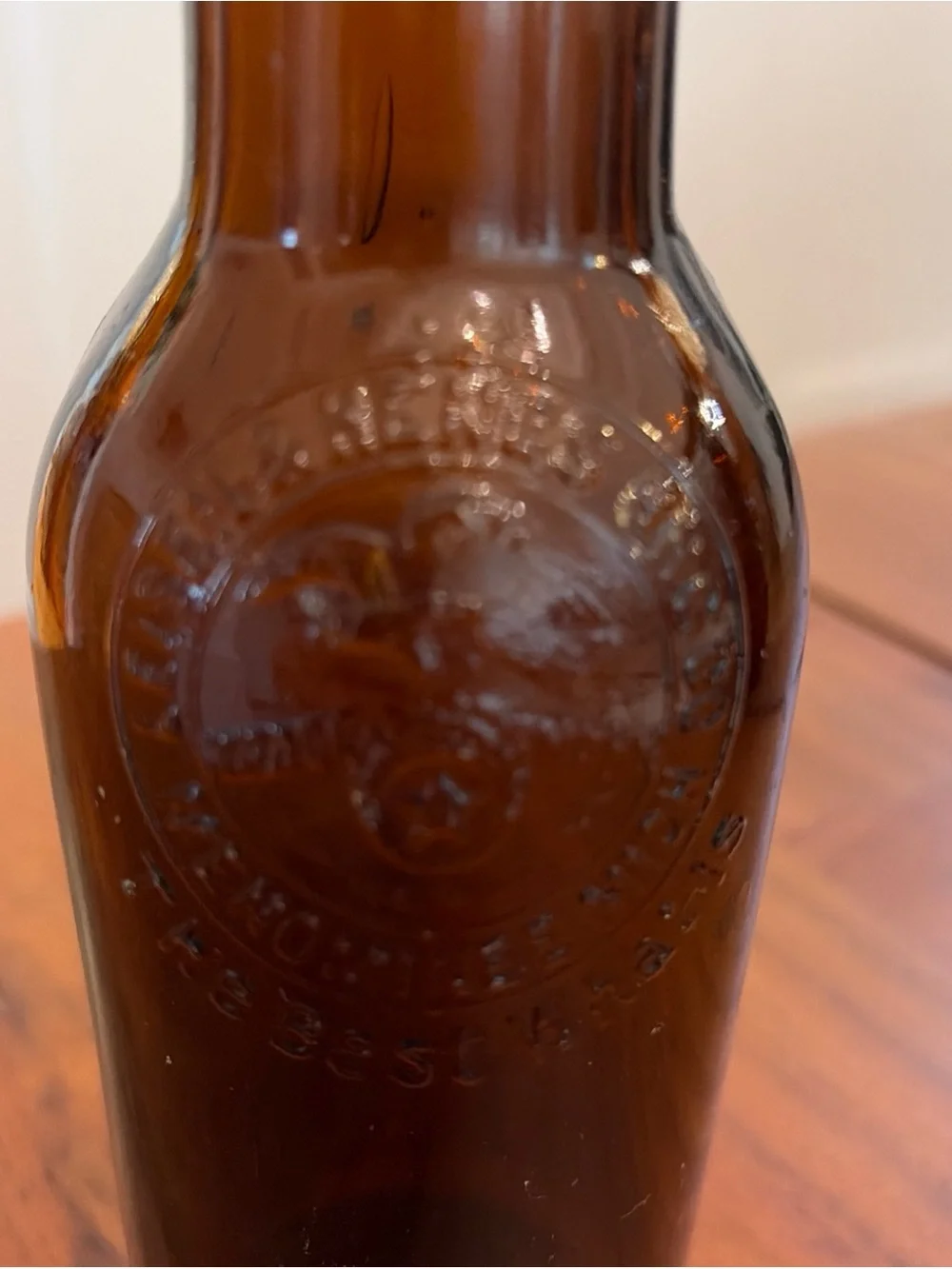 Two Antique Leisen & Henes Menominee MI Beer Bottles Pre-Pro WF&S Cream City